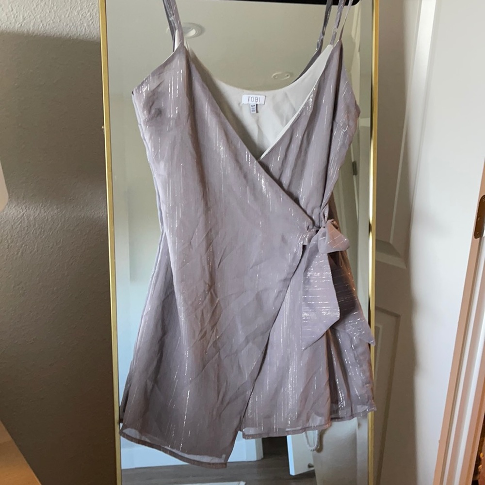 Tobi silver mini dress